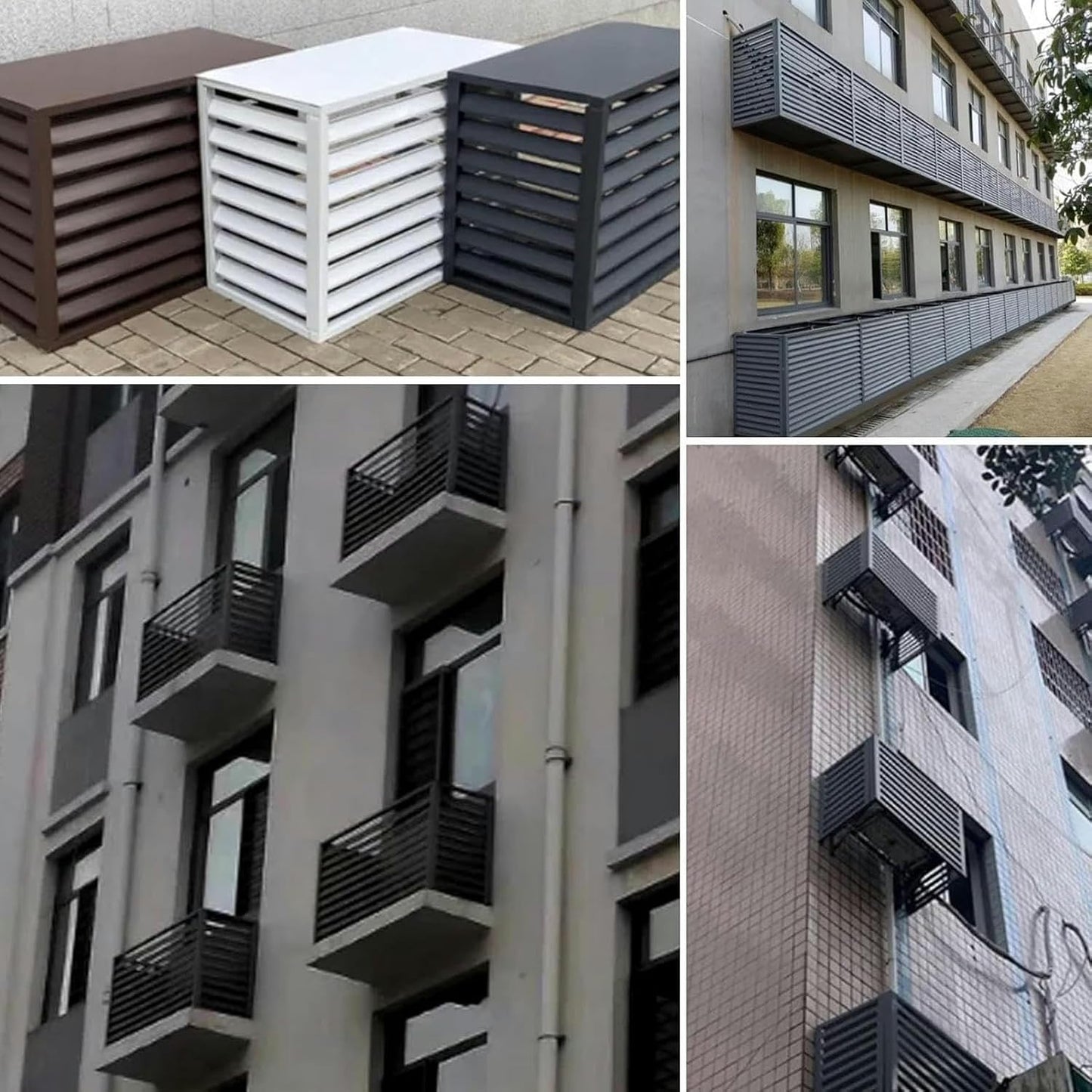  Housse Antivol Robuste En Aluminium Pour Climatiseur, Mini Climatiseur Extérieur, Réduction Du Bruit, Ion Résistant Aux Intempéries Pour Climatiseurs
