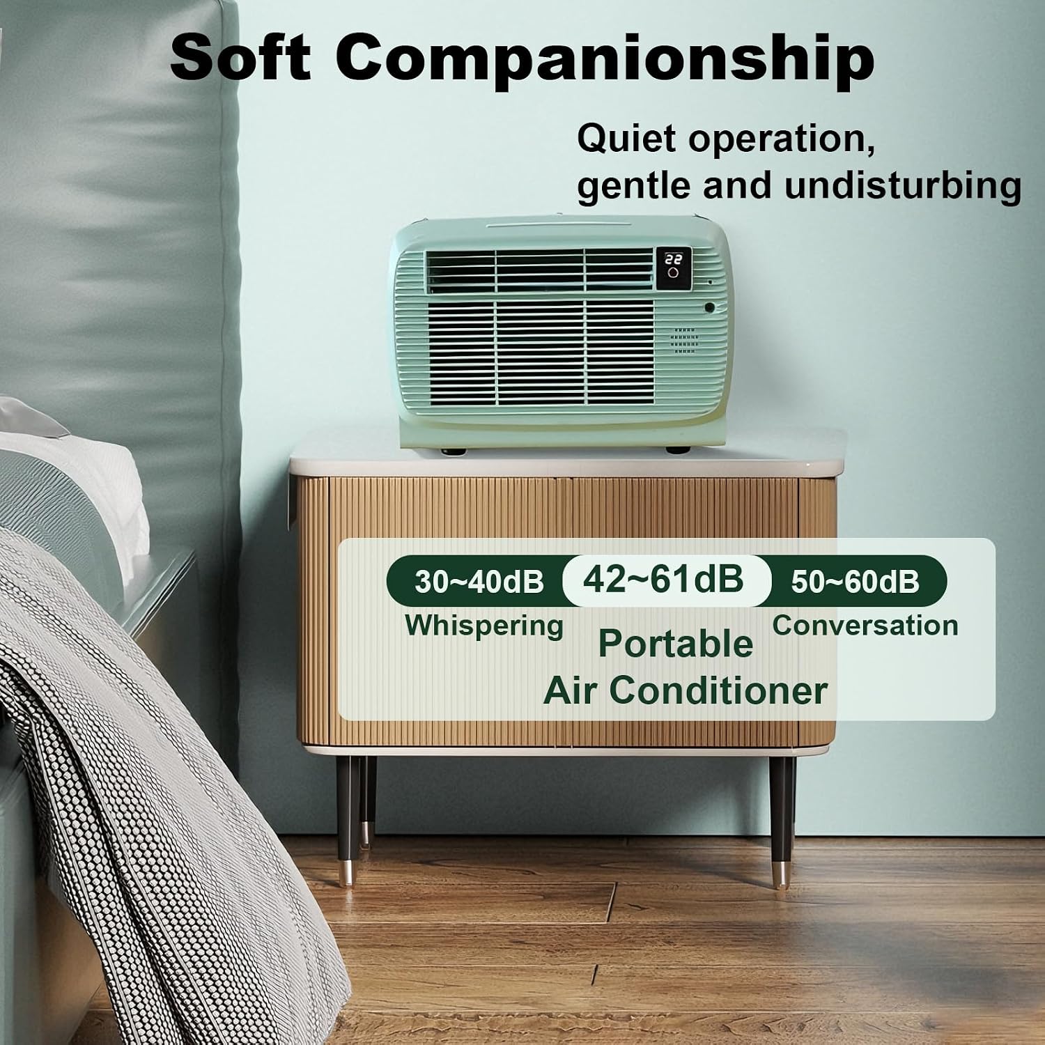 GENERIC Climatiseur Portable Avec Mode Déshumidificateur, Minuterie 12 Heures Et Contrôle De Bouton Pour La Chambre, L'appartement Ou Le Camping