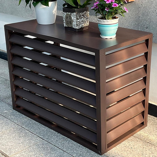 GENERIC Housse De Protection Pour Climatiseur D'extérieur - Résistant Aux Intempéries - Condensateur Et Tuyau - Clôture Décorative Pour Unités Extérieures - Matériau - Utilisation En Intérieur/extérieur